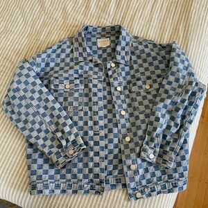 Hayden Checkered Denim Jacket